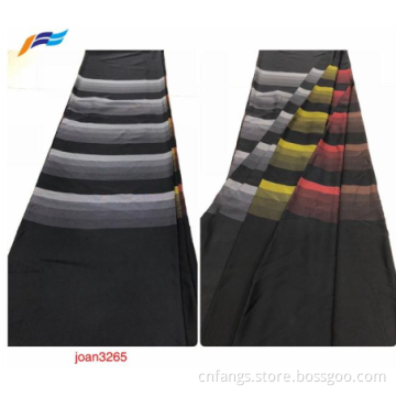100% polyester Nida formella svarta Dubai Abaya-tyger